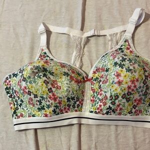 Cacique Multicolor Floral Lace Bra